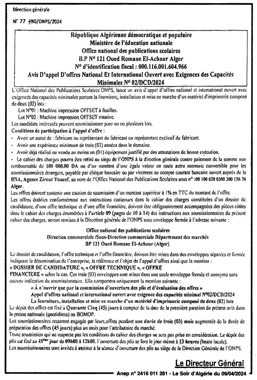 N 02 dcd 2024 FR - Office national des publications scolaires