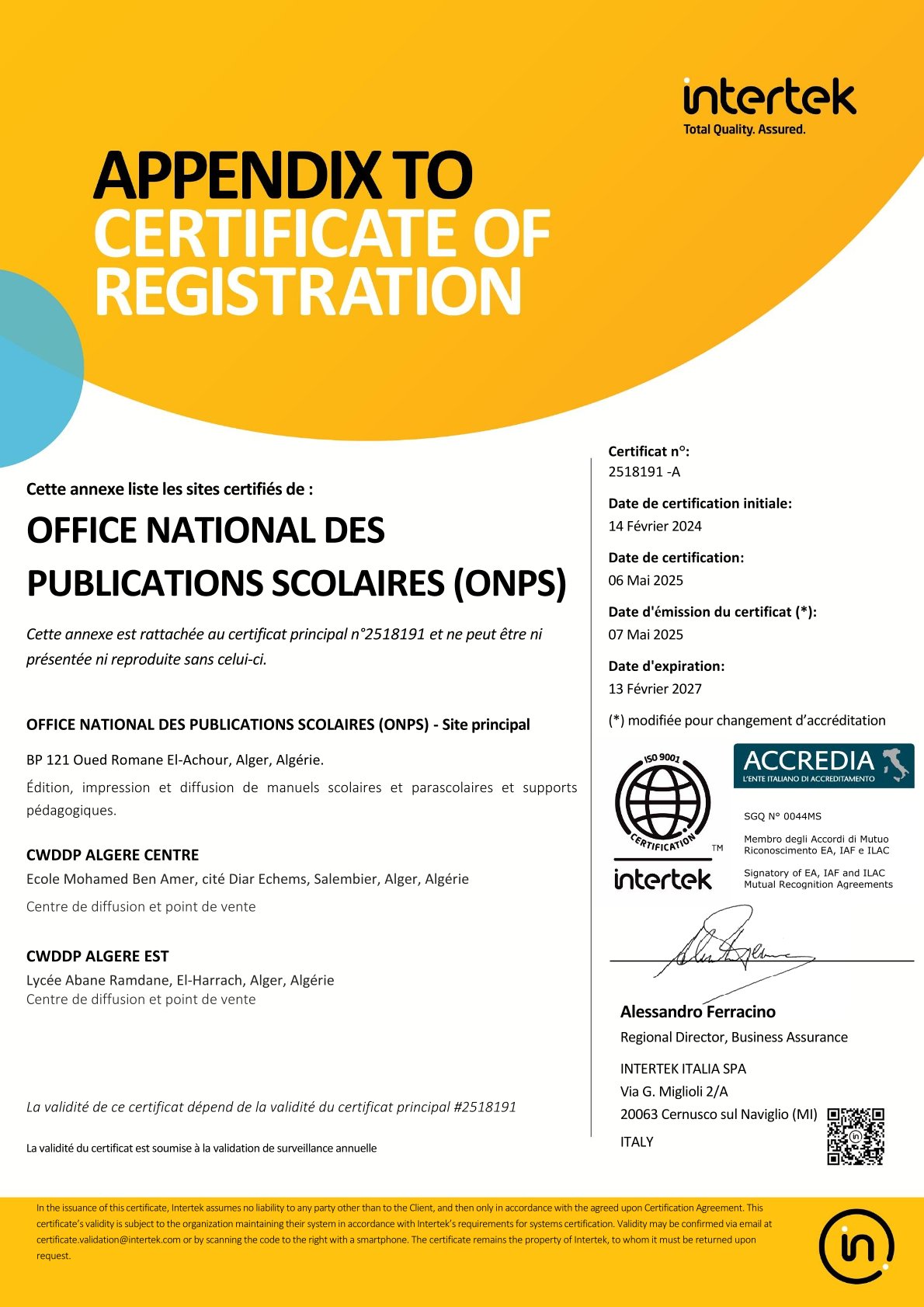 1 - Office national des publications scolaires